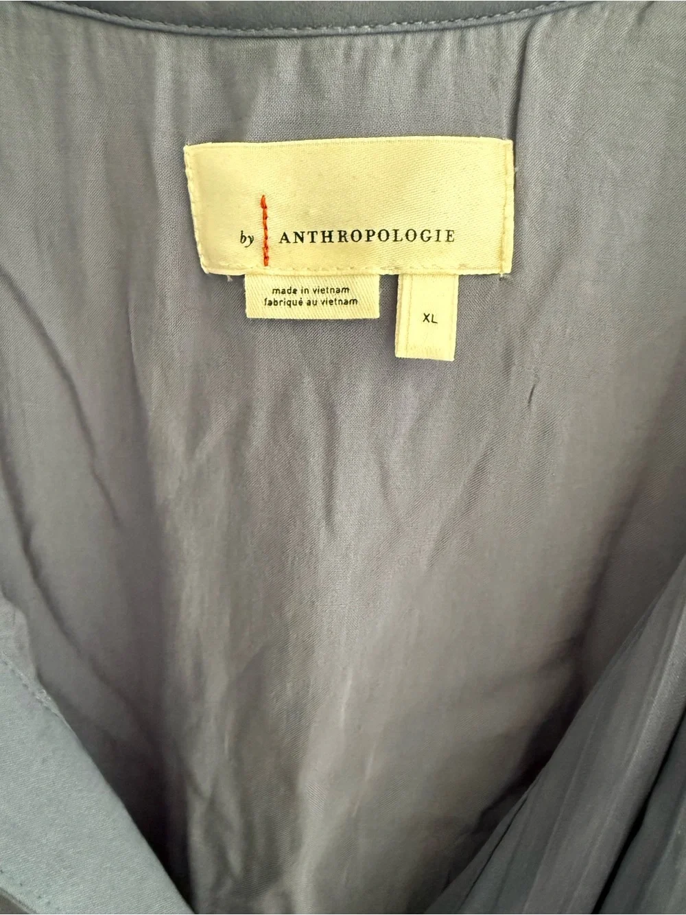 Anthropologie Dusty Slate Blue Somerset Tiered Maxi Dress with Smocked Waist - Picture 4 of 4